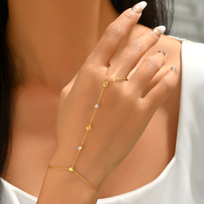 Wholesale Stainless Steel Puffy Heart Slave Bracelet
