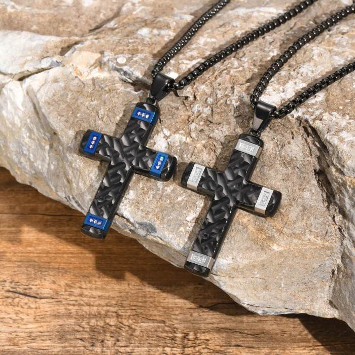 Wholesale Stainless Steel Stamped Zirconia Cross