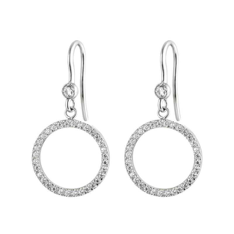 Wholesale Stainless Steel Circle Drop Earrings