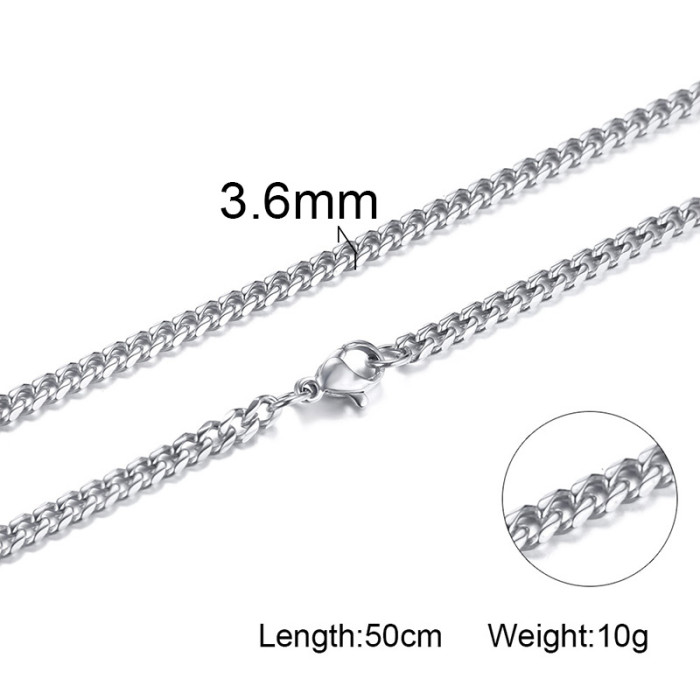 Wholesale Stainless Steel 3MM/5MM/7MM Cuban Necklace