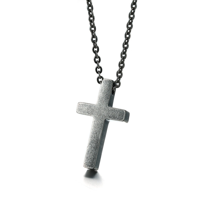 Wholesale Engravable Cross Pendants Stainless Steel Pendant Necklace