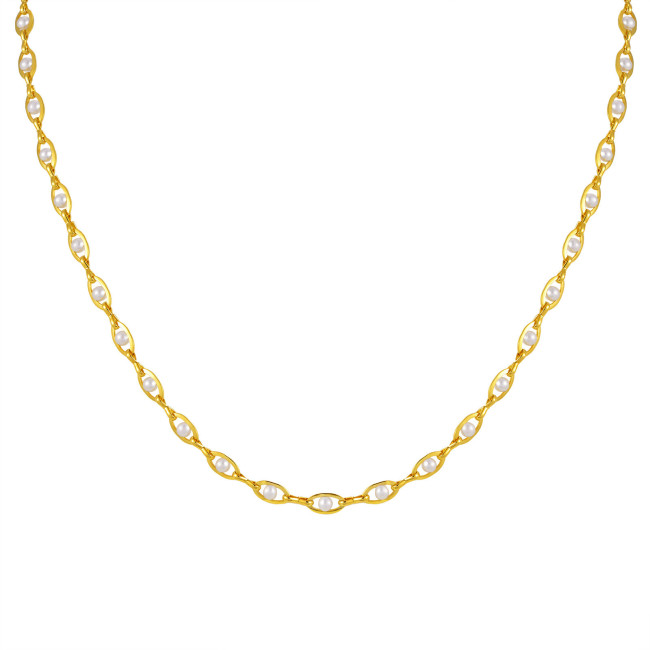 Wholesale Copper Imitation Pearl Necklace