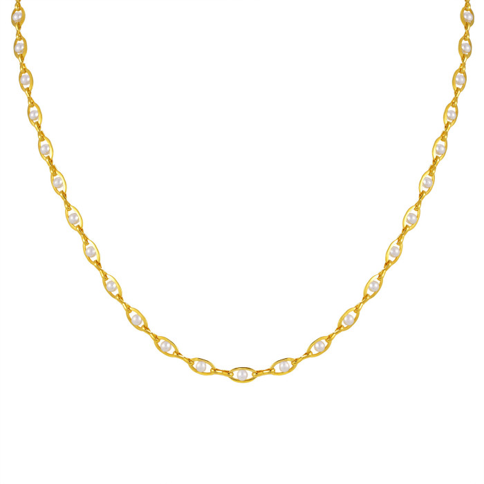 Wholesale Copper Imitation Pearl Necklace