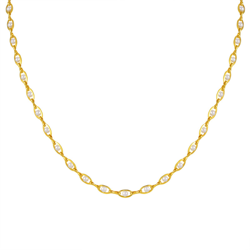 Wholesale Copper Imitation Pearl Necklace