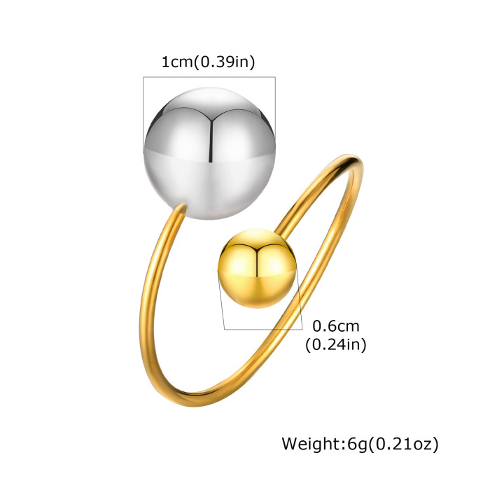 Wholesale Stainless Steel Women Elegant Staggered Ring