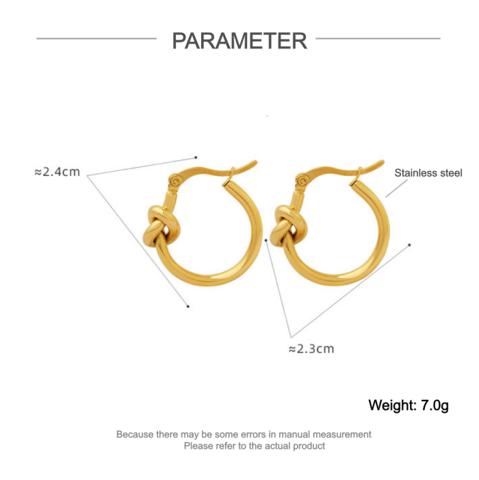 Wholesale Stainless Steel Knot Earrings