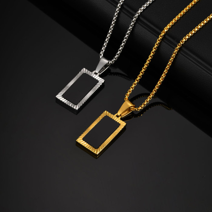 Wholesale Stainless Steel Square Pendant