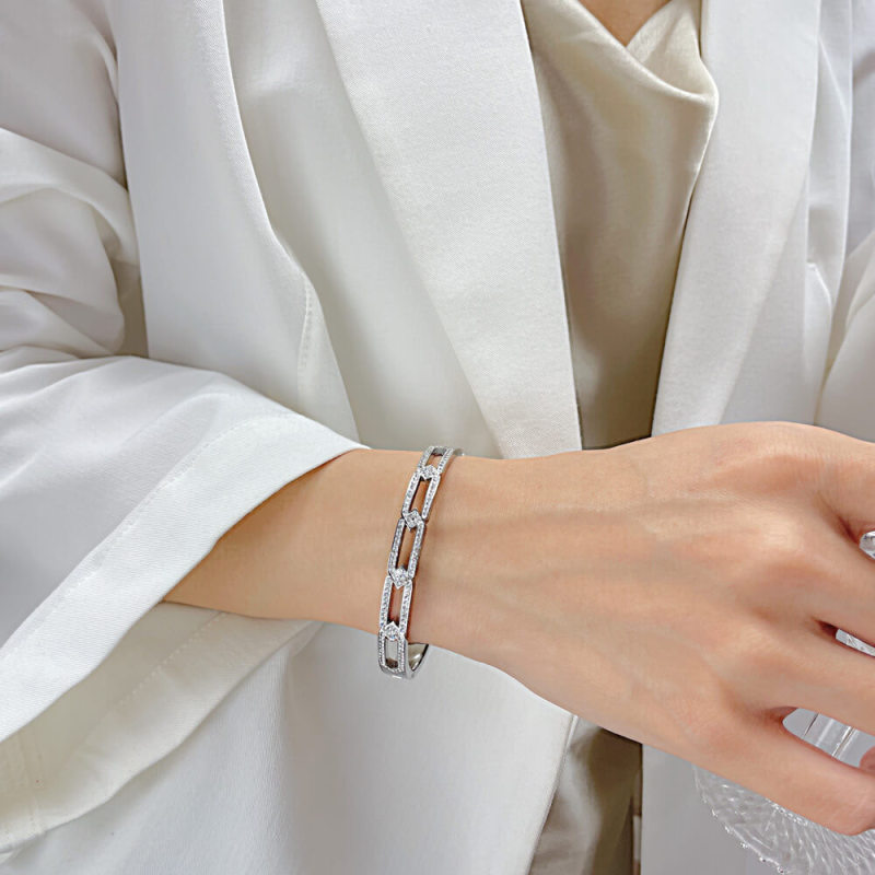 Wholesale Stainless Steel CZ Bangles