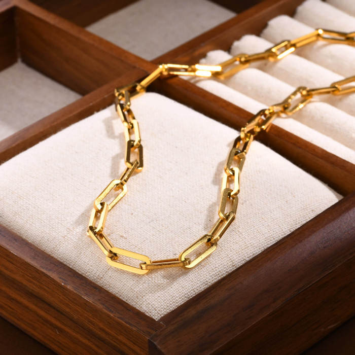 Wholesale Stainless Steel Chunky Paperclip Chain Necklace