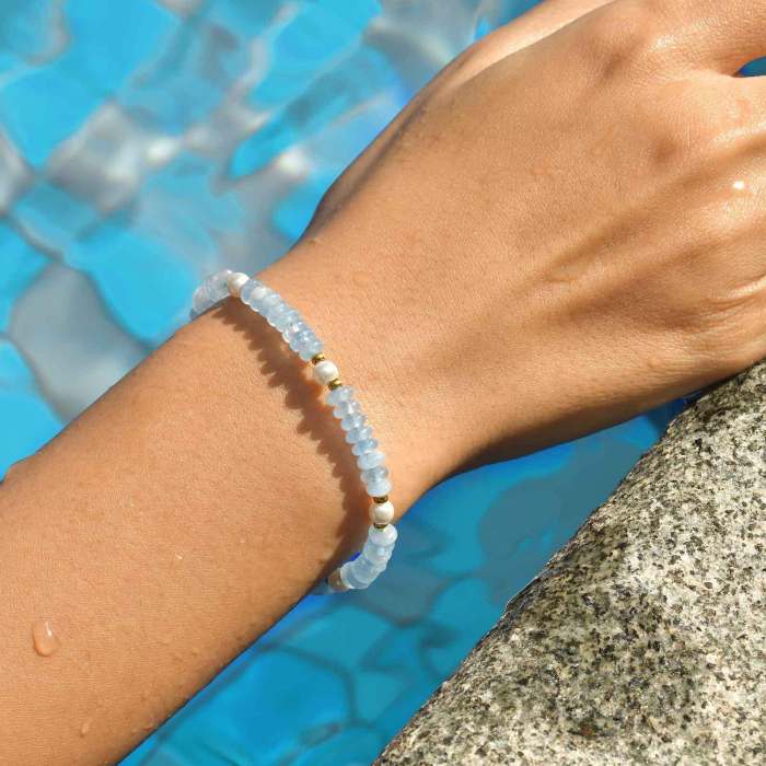Wholesale Stainless Steel Crystal Beaded Bracelet