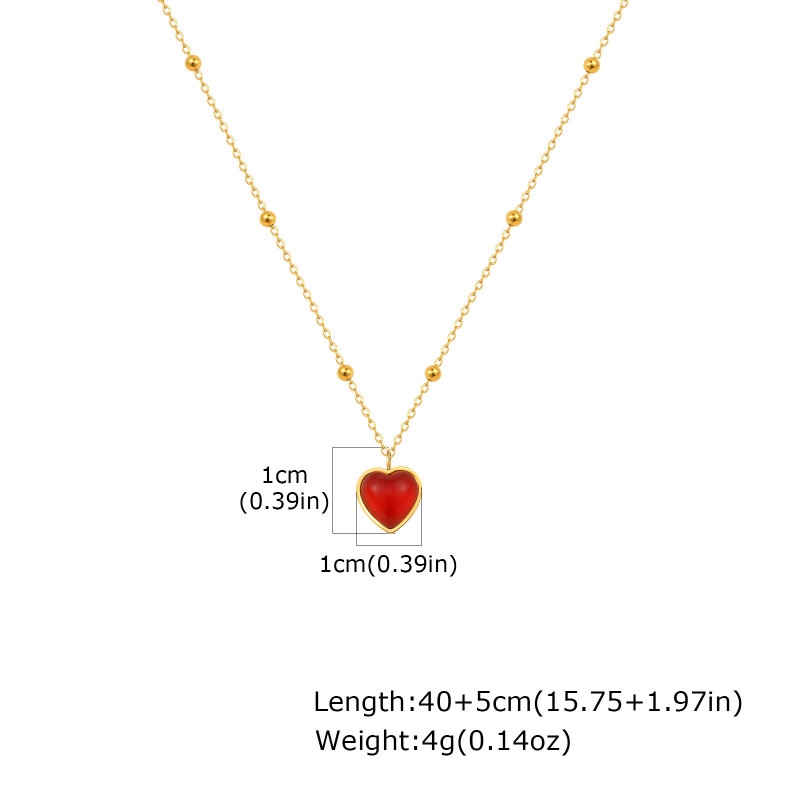 Wholesale Stainless Steel Red Heart Pendant