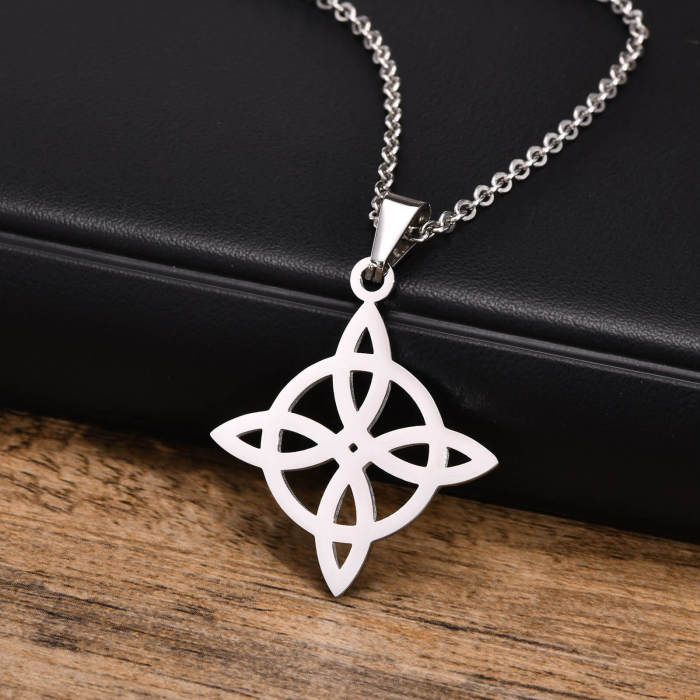 Wholesale Stainless Steel Irish Celtic Quaternary Knot Pendant