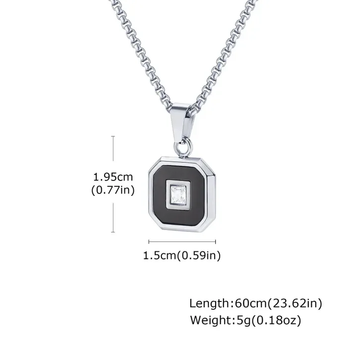 Wholesale Stainless Steel Lapis Lazuli Zircon Pendant