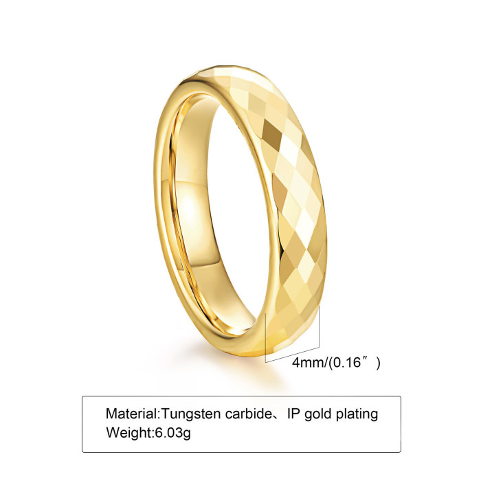 Wholesale Diamond Faceted Tungsten Wedding Bands