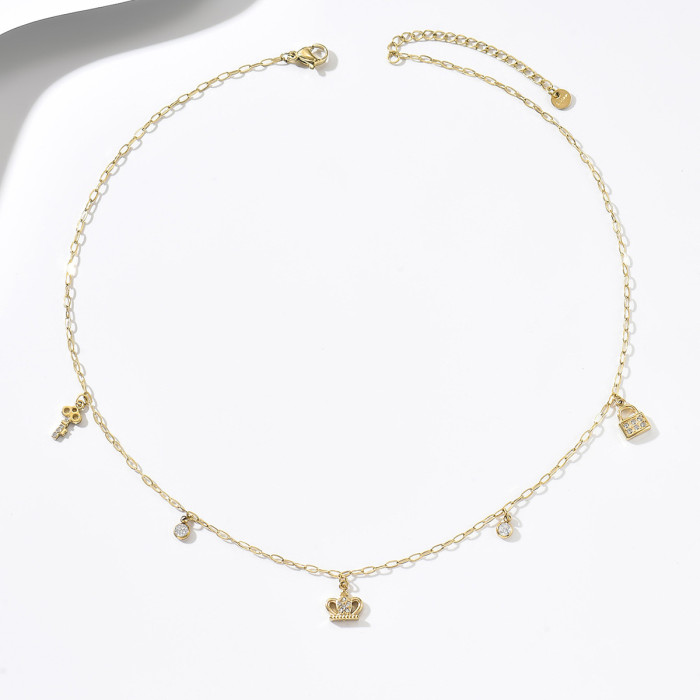 Wholesale Stainless Steel Multi-Charm Necklace