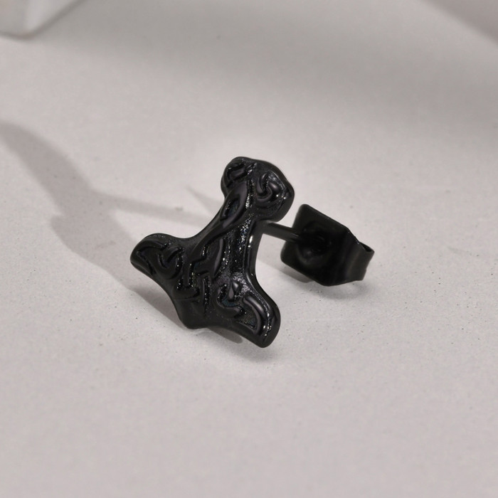 Wholesale Stainless Steel Viking Axe Earrings