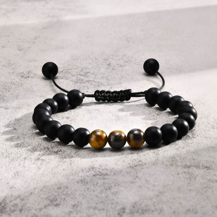 Wholesale Agate Stone Tiger's Eye Bead Bracelet