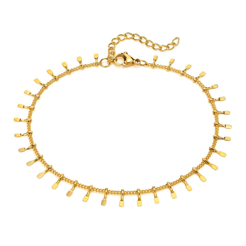 Wholesale Stainless Steel Dainty Fringe Anklet