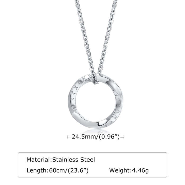 Wholesale Stainless Steel Viking Circle Pendant
