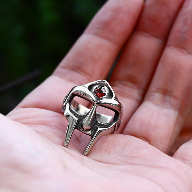 Wholesale Stainless Steel Mask with Gemstone Ring