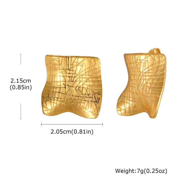 Wholesale Stainless Steel Abstract Geometric Stud Earrings