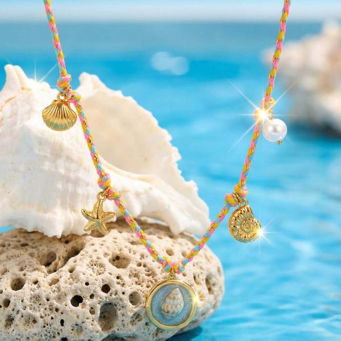 Wholesale Coastal Real Conch Specimen Necklace