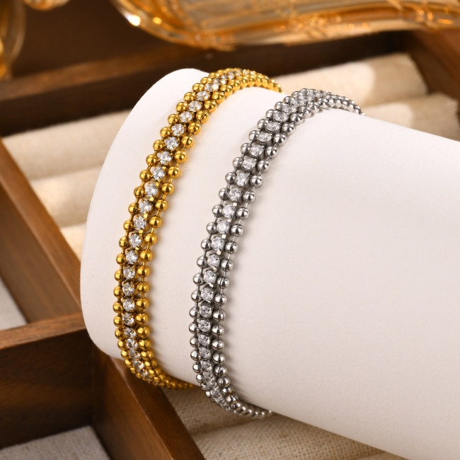Wholesale Stainless Steel Sparkling Tennis Bracelet