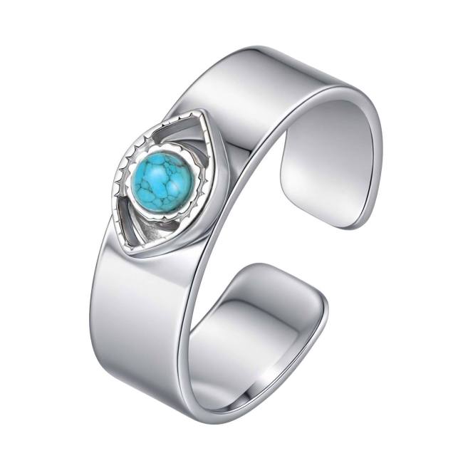 Wholesale Stainless Steel Turquoise Open Cuff Ring