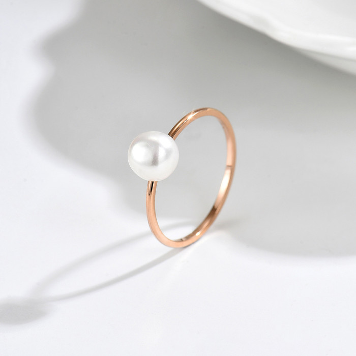 Wholesale Stainless Steel Pearl Ring