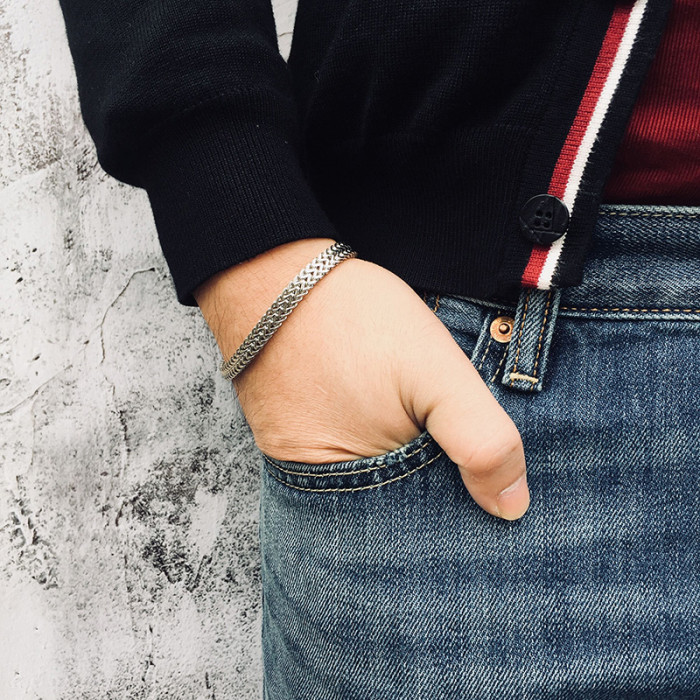 Wholesale Mens Stainless Steel Keel Chain Link Bracelet Wristband Bangle