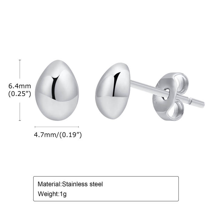 Wholesale Stainless Steel Teardrop Stud Earrings