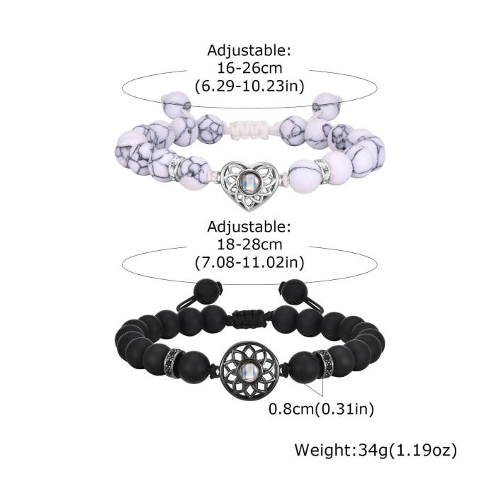Wholesale Stainless Steel Beaded Couple Bracelet