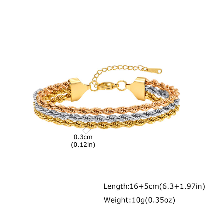Wholesale Stainless Steel Rope Chain Bracelet