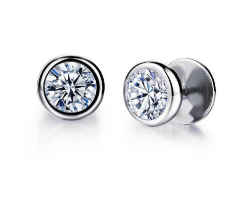 Wholesale Stainless Round Barbell Screw Back Stud Earrings