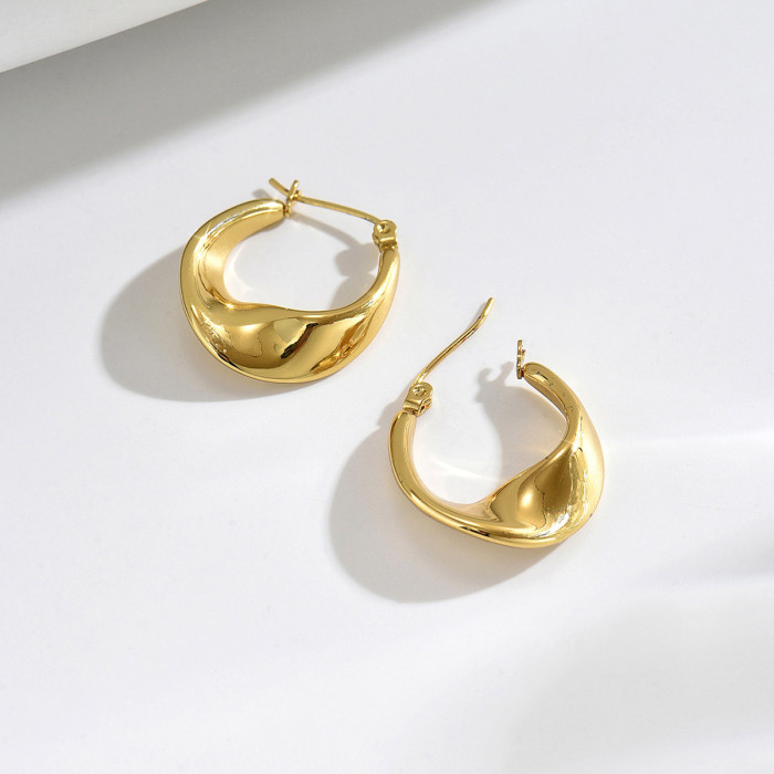Wholesale Stainless Steel Mobius Twist Earrings