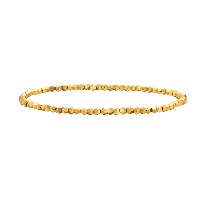 Wholesale Black Gallstone Gold Beaded Bracelet