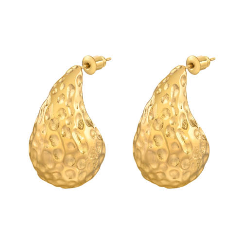 Wholesale Stainless Steel Hammered Drop Earrings
