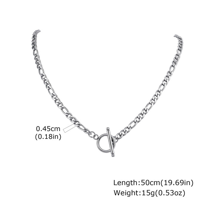 Wholesale Stainless Steel NK Chain OT Clasp Necklace