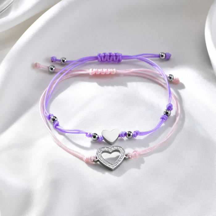 Wholesale Stainless Steel Mother and Daughter Bracelet