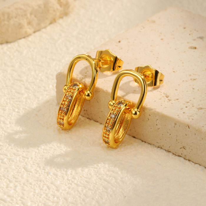 Wholesale Copper Horseshoe Earrings