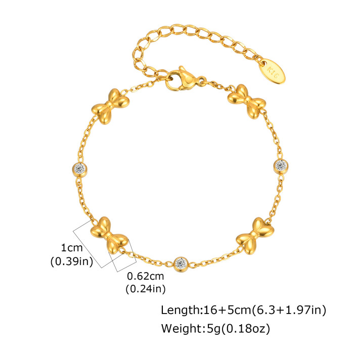 Wholesale Stainless Steel Ribbon Zirconia Bracelet