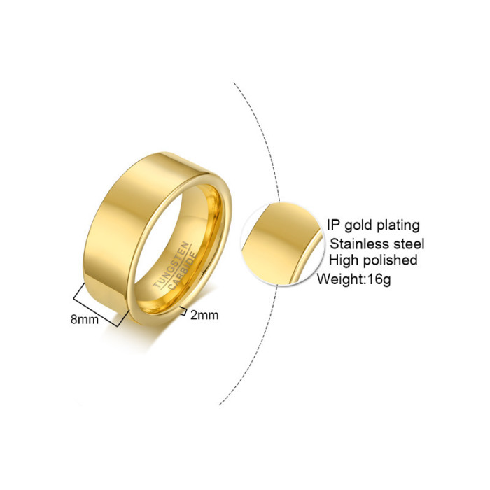 Wholesale Classic 8mm Tungsten Carbide Ring