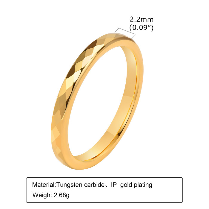 Wholesale Diamond Faceted Tungsten Wedding Bands