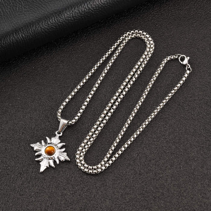 Wholesale Stainless Steel Sun Compass Pendant