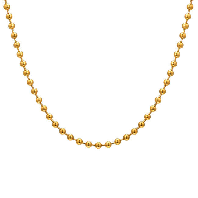 Wholesale Stainless Steel Bead Chain Necklace