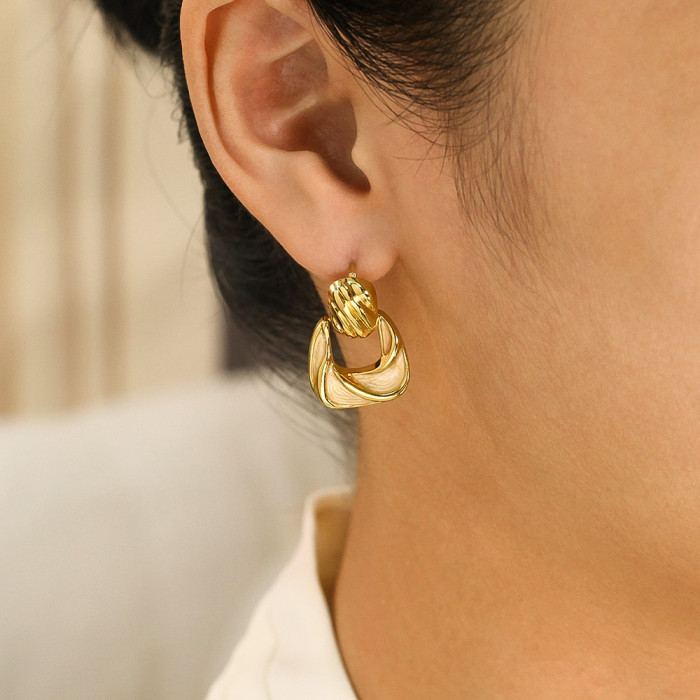 Wholesale Stainless Steel Fashion Simple Earrings