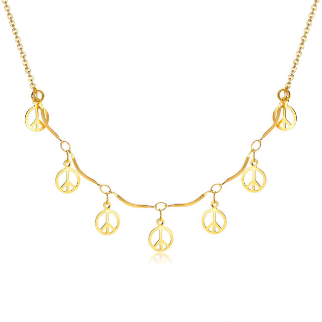 Wholesale Stainless Steel Peace-loving Necklace for Women