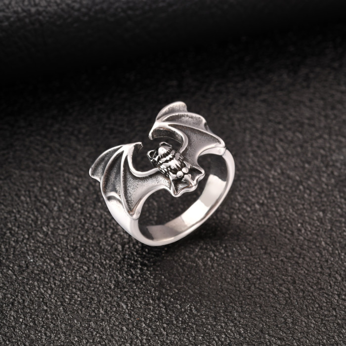 Wholesale Stainless Steel Gothic Bat Ring