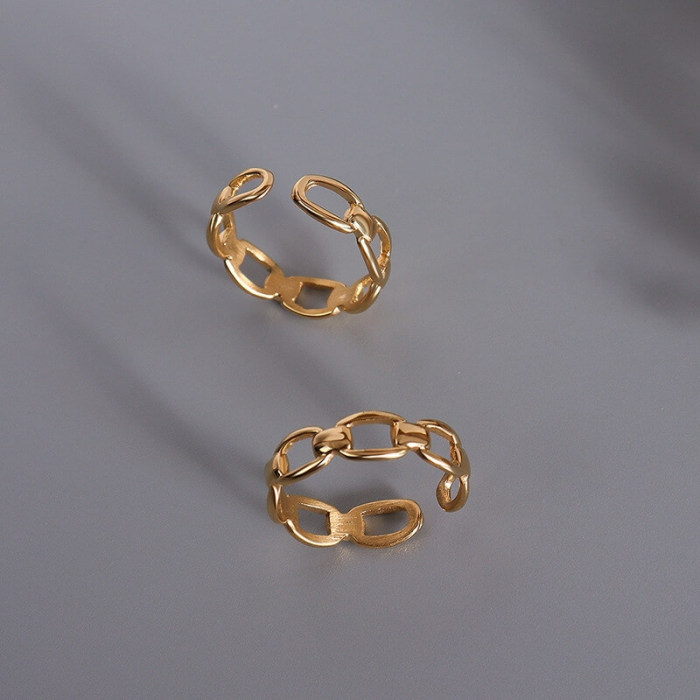 Wholesale Stainless Steel Women Link Chain Open Ring