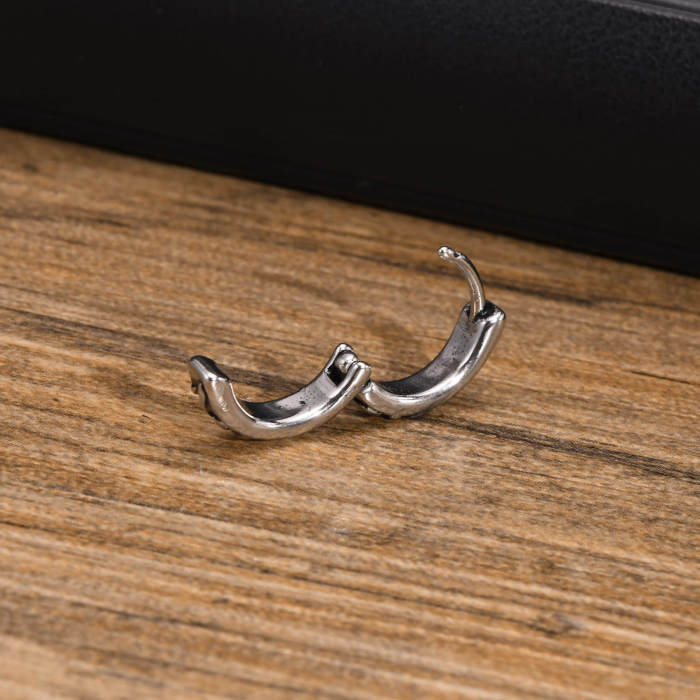 Wholesale Stainless Steel Mens Huggie Earring